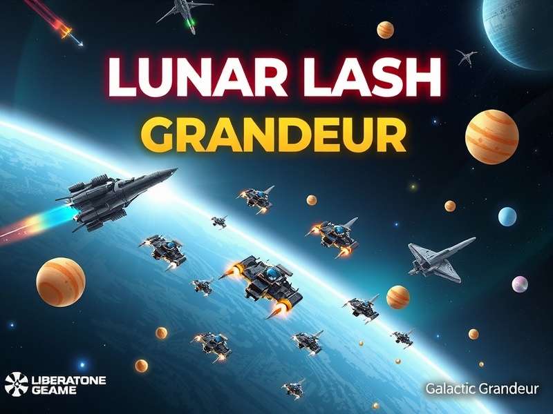 Lunar Lash Galactic Grandeur game banner featuring space ships and cosmic scenery